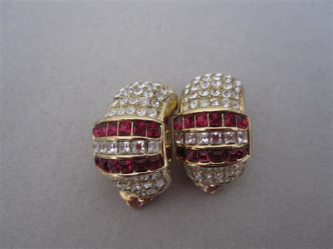 dior red earrings